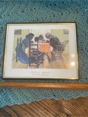 Family Grace Framed Print with Gold Frame